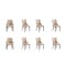 Manhattan Comfort Shubert 8-Piece Faux Leather and Velvet Dining Chair Set in Tan 8-DC055AR-TN - alternate 1